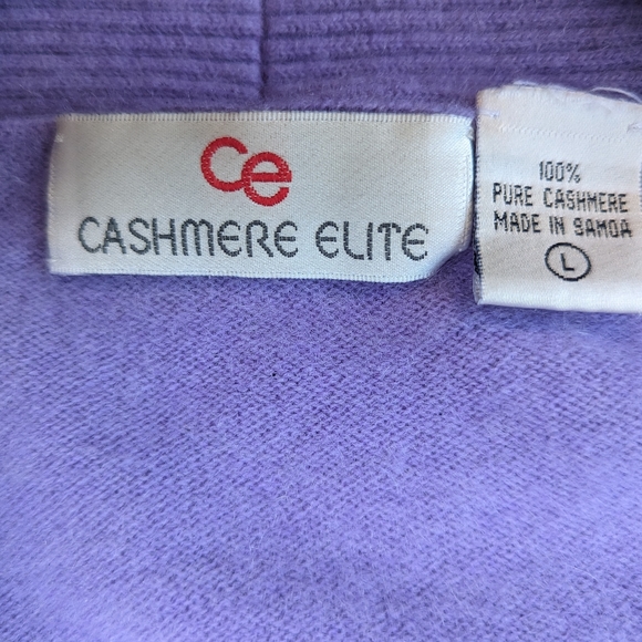 100% Pure Cashmere Lavender Ankle Length Cardigan Sweater - Picture 8 of 8